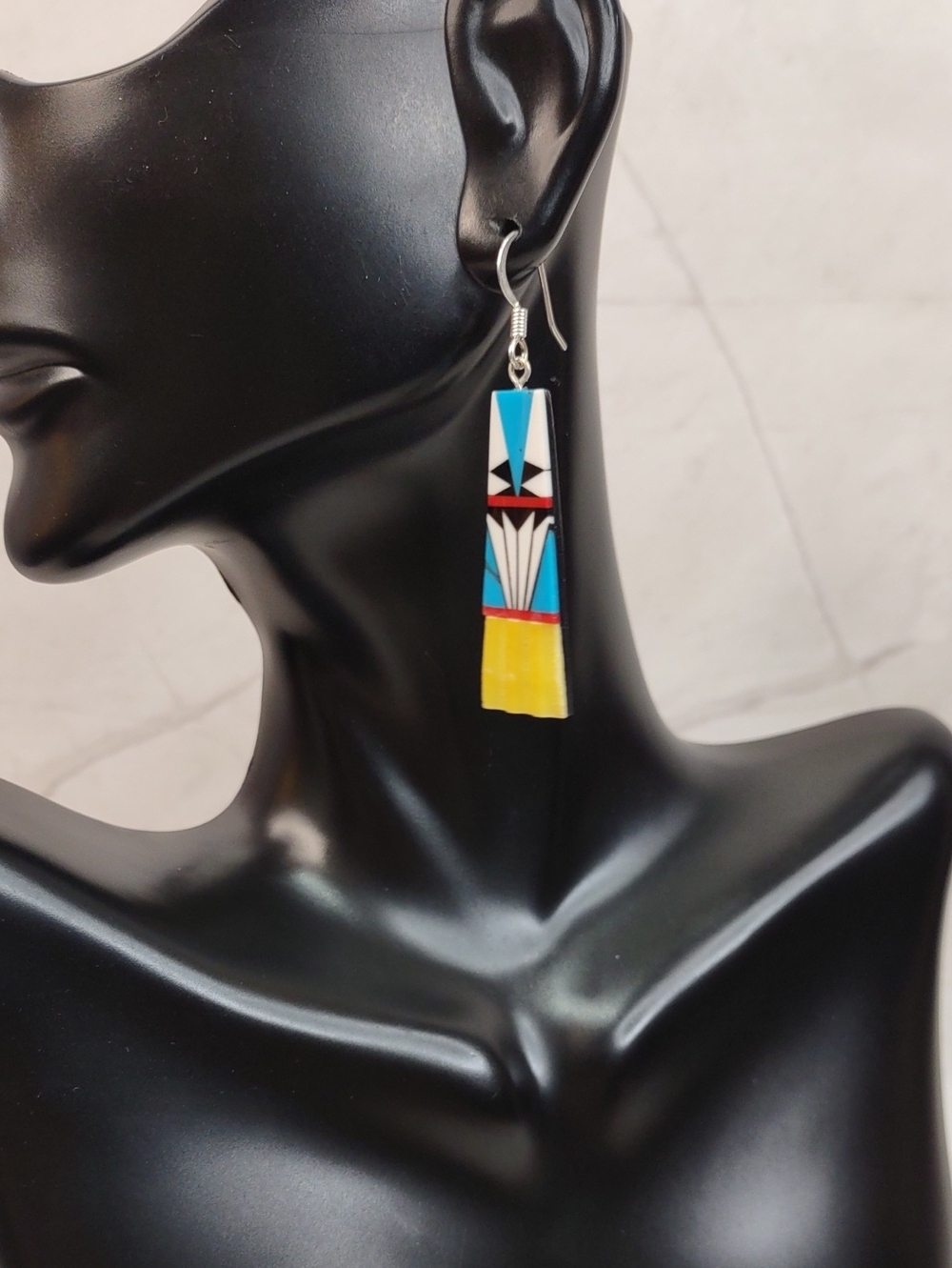 Artisan Crafted Mosaic Inlay Earrings